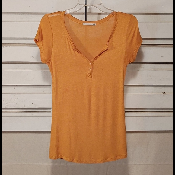 Button Detail Tee - Picture 1 of 4